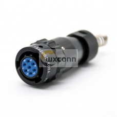 Aviation Connector Plug Spring 10 Shell Size 7 Pin Female Straight Bayonet Coupling Solder Y50X Connector