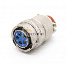5 Pin Plug Female Y50X Aluminum alloy 14 Shell Size solder Bayonet Coupling 180 Degree cable Connector