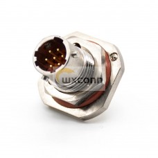 Waterproof Connector Y50X 7 Pin Male Socket Straight PCB Mount Front Bulkhead Nickel Plating Waterproof Connector Y50X 7 Pin Male Socket Straight PCB Mount Front Bulkhead Nickel Plating