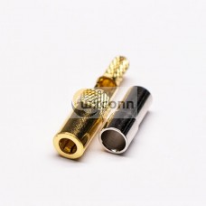 RF Coaxial Cable SSMB Connector Male 180 Degree Crimp Window Solder Type RF Coaxial Cable SSMB Connector Male 180 Degree Crimp Window Solder Type