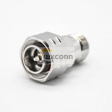 RF Type N Adapter Female to 4.3-10 Male Nickel Plating Straight Coaxial Adapter RF Type N Adapter Female to 4.3-10 Male Nickel Plating Straight Coaxial Adapter
