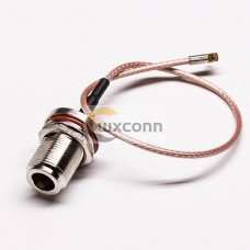 Coaxial RF Cables Waterproof N Bulkhead Female to Right Angle MMCX Male Cable Assembly Crimp Coaxial RF Cables Waterproof N Bulkhead Female to Right Angle MMCX Male Cable Assembly Crimp