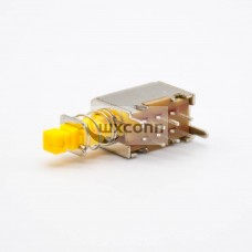 Yellow Push Switch Angled Through Hole Double Pole Double Throw (DPDT) PS-22E05 50VAC 0.3A 8P PS-22E05 Yellow Push Switch Angled Through Hole Double Pole Double Throw (DPDT) PS-22E05 50VAC 0.3A 8P PS-22E05