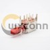 DPFT Push Switch Angled Through Hole 50VAC 0.3A 8P Red PS-22F03