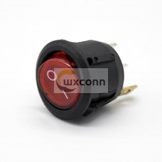 Round Power Rocker Switch Panel Mount 2 Position 3 Pin Solder Cable KCD2N-102 With Light Straight Round Power Rocker Switch Panel Mount 2 Position 3 Pin Solder Cable KCD2N-102 With Light Straight
