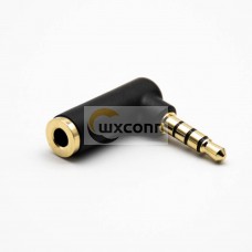 Audio Adapter 4 pole Male to Female 90 Degree Right Angle Headphone Adapter Audio Adapter 4 pole Male to Female 90 Degree Right Angle Headphone Adapter