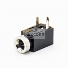 DC Power Supply Unshiled Through Hole Plastic Solder Lug Right Angle Black Female Jack
