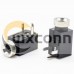 DC Power Supply Unshiled Through Hole Plastic Solder Lug Right Angle Black Female Jack
