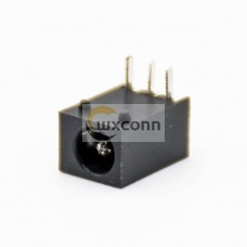 DC Power Supply Socket Male Through Hole 90 Degree Solder Lug Unshiled Plastic