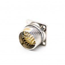 M23 26Pin Male Connector Panel Mount 4 hole flange Shield Straight M23 26Pin Male Connector Panel Mount 4 hole flange Shield Straight