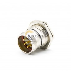 6 Pin M23 Connector Male Panel Mount Front Mount Solder Type Shield Straight 6 Pin M23 Connector Male Panel Mount Front Mount Solder Type Shield Straight