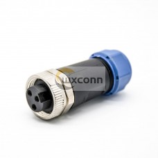 7/8" Circular Connector 3 pin Female Straight Site-Assembly Solder For Cable UnShielded 7/8" Circular Connector 3 pin Female Straight Site-Assembly Solder For Cable UnShielded