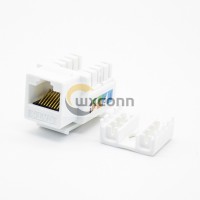 RJ45 Modular CAT6 Unshielded Single Port 8P8C Gold-plated Contacts With Dust Cover RJ45 Modular CAT6 Unshielded Single Port 8P8C Gold-plated Contacts With Dust Cover