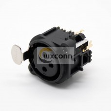 3 pin XLR Female connector Straight receptacle with lock switch 3 pin XLR Female connector Straight receptacle with lock switch