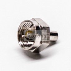 F Connector Male RF Connector Load Straight Nickel Plated