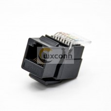 Keystone Jack RJ45 Cat5e Angled Single Port Toolless Unshielded Network Module