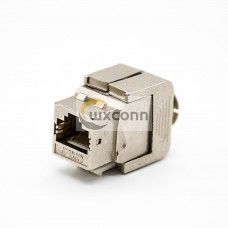 Cat7 RJ45 Keystone Jack Toolless Shielded Single Port 180 Degree Cat7 RJ45 Keystone Jack Toolless Shielded Single Port 180 Degree