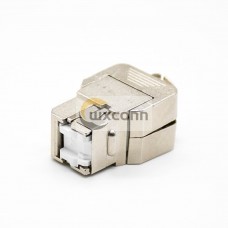 Cat5e RJ45 Jack Single Port Unshielded Through Hole Angled Network Module Cat5e RJ45 Jack Single Port Unshielded Through Hole Angled Network Module
