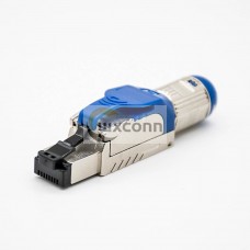 RJ45 Shielded Plug Straight 8P8C Through Hole Toolless CAT8 RJ45 Shielded Plug Straight 8P8C Through Hole Toolless CAT8