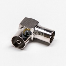 PAL Male to Female Adapter RF Connector Angled Nickel Plating PAL Male to Female Adapter RF Connector Angled Nickel Plating