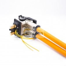 Hvil Connector 2 Pin Right Angle Metal Plug& Socket 125A Shield