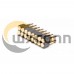 Double Row Pogo Pin Connector 16 Pin 2MM Pitch Gold Plating Side-mounted