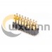 Double Row Pogo Pin Connector 16 Pin 2MM Pitch Gold Plating Side-mounted