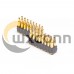 Double Row Pogo Pin Connector 16 Pin 2MM Pitch Gold Plating Side-mounted