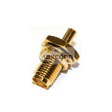 SMA Connector Soldering Type Bulkhead Female Waterproof for UT085 SMA Connector Soldering Type Bulkhead Female Waterproof for UT085