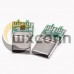 USB Type C Straight 180 Degree Plug 24 Pin Solder Type USB Type C Straight 180 Degree Plug 24 Pin Solder Type