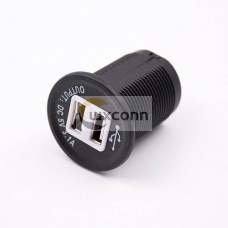 USB Charger Car Battery 5V 3.1A Dual Port Through Hole Socket