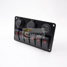 Cigarette Lighter Socket For Car 6-position Switch Double USB Voltage And Ammeter Cigarette Lighter Socket For Car 6-position Switch Double USB Voltage And Ammeter