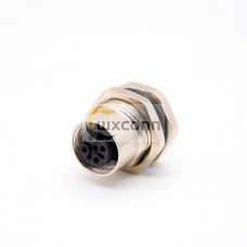 m12 connector A code 3pin female&male straight solder type