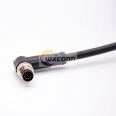M8 cable connector B code right angle male back mount m8 connector molded cable 1meter M8 cable connector B code right angle male back mount m8 connector molded cable 1meter