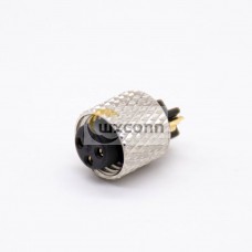 m8 3pin Female lnjection Molding Connector Straight Solder Cup Unshielded m8 3pin Female lnjection Molding Connector Straight Solder Cup Unshielded