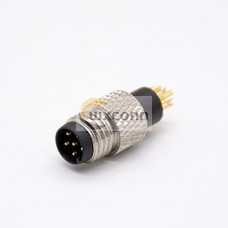m8 Connector 6 pin Male Straight Male Overmolded Solder Cup Unshielded A code m8 Connector 6 pin Male Straight Male Overmolded Solder Cup Unshielded A code