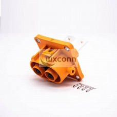 HVIL 200A Connector Straight Copper Bar 2 Pin Plastic Socket