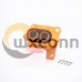 HVIL 200A Connector Straight Copper Bar 2 Pin Plastic Socket
