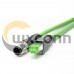 M12 Sensor Cable D Coding 4 Pin Male To RJ45 8P8C Male Straight Double Ended Cable 2M AWG22