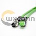 M12 Sensor Cable D Coding 4 Pin Male To RJ45 8P8C Male Straight Double Ended Cable 2M AWG22