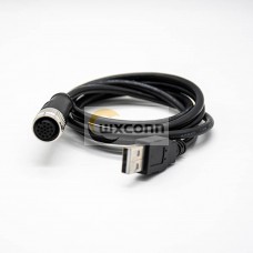 USB Type A Male Connector Pinout To M12 Female 17 Pin A Coding Straight Cable 100CM USB Type A Male Connector Pinout To M12 Female 17 Pin A Coding Straight Cable 100CM