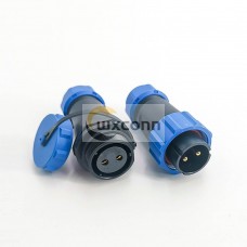 IP68 Connector SP21 Series 2 Pin Waterproof Circular Male Plug & Female Socket Connector In-Line Type SP21-2 Pins Connector
