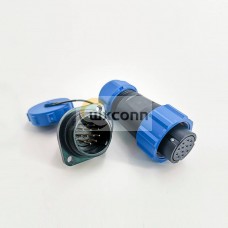 12 Pin Connector Waterproof Female Plug & Male Socket 2 Holes Flange Panel Mount Solder Type SP21 Series 12 Pin Connector Waterproof Female Plug & Male Socket 2 Holes Flange Panel Mount Solder Type SP21 Series