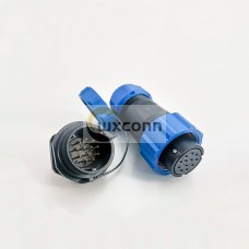 SP21 Series IP68 Female Plug & Male Socket Rear-nut Mount Straight SP21-12 Pins Straight Waterproof Aviation Connector SP21 Series IP68 Female Plug & Male Socket Rear-nut Mount Straight SP21-12 Pins Straight Waterproof Aviation Connector