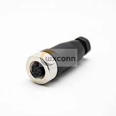 M12 Connector 8 Pin Female A Code Unshiled Circular Sensor Straight Field Wireable Connector Waterproof M12 Connector 8 Pin Female A Code Unshiled Circular Sensor Straight Field Wireable Connector Waterproof