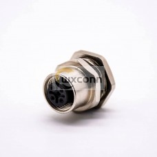 M12 5 Pin Cable A-Coding Female Straight Back Mount Panel Receptacles Waterproof Solder Type Shiled M12 5 Pin Cable A-Coding Female Straight Back Mount Panel Receptacles Waterproof Solder Type Shiled