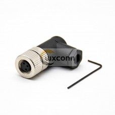 10pcs M8 Connector Screw Type Connector Right Angle 3 Pin Assemble Cable Female Plug 10pcs M8 Connector Screw Type Connector Right Angle 3 Pin Assemble Cable Female Plug