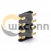 4 Pin Connector Battery 1.6H 2.5PH SMT Gold-plated 3U Anti-oxidation Battery Contacts