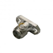 SMA 180 Degree Female with 2 Hole Flange for Panel Mount
