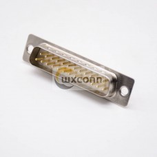 DB 25 Male Connector Used With Coaxial Cable Straight Solder Cup Two Rows Machined DB 25 Male Connector Used With Coaxial Cable Straight Solder Cup Two Rows Machined